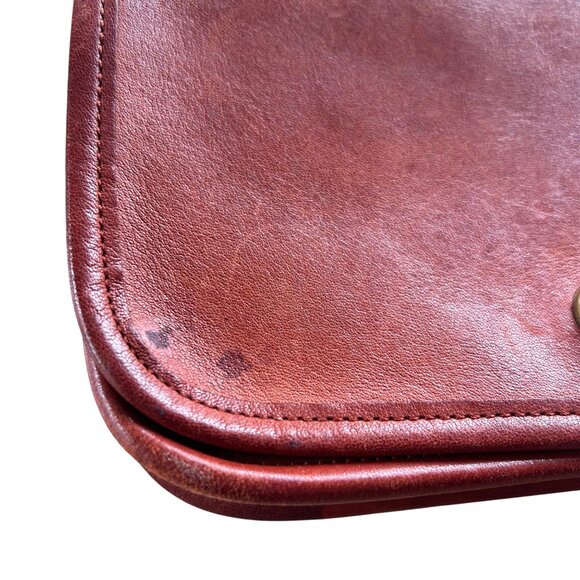 Vintage Rare Coach Dinky 9375 Cowhide Brown Leather Early NYC Bag - Picture 3 of 14